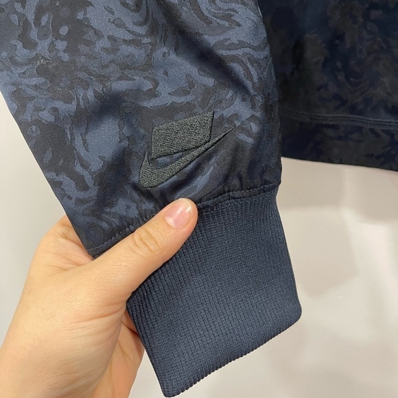 Nike Sportswear NSW Jacquard Track Jacket Full Zip Rib Knit Trim Streetwear Blue - Picture 12 of 13